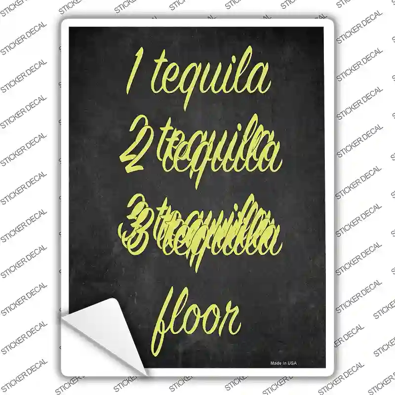 P-4049s-L 1 Tequila 2 Tequila Novelty Rectangle Sticker Decal - Large