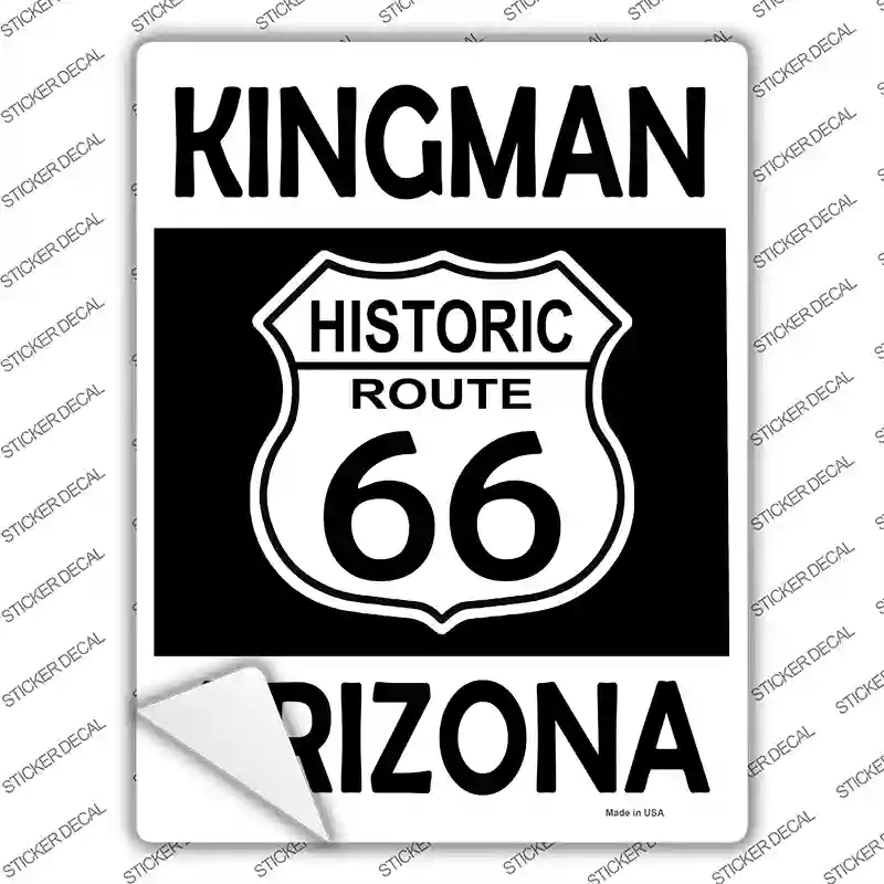P-2802s-XL Kingman Arizona Historic Route 66 Novelty Rectangle Sticker Decal - Extra Large