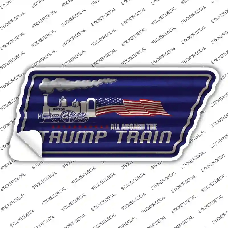 TN-294s-S Trump Train Novelty Corrugated Tennessee Shape Sticker Decal - Small