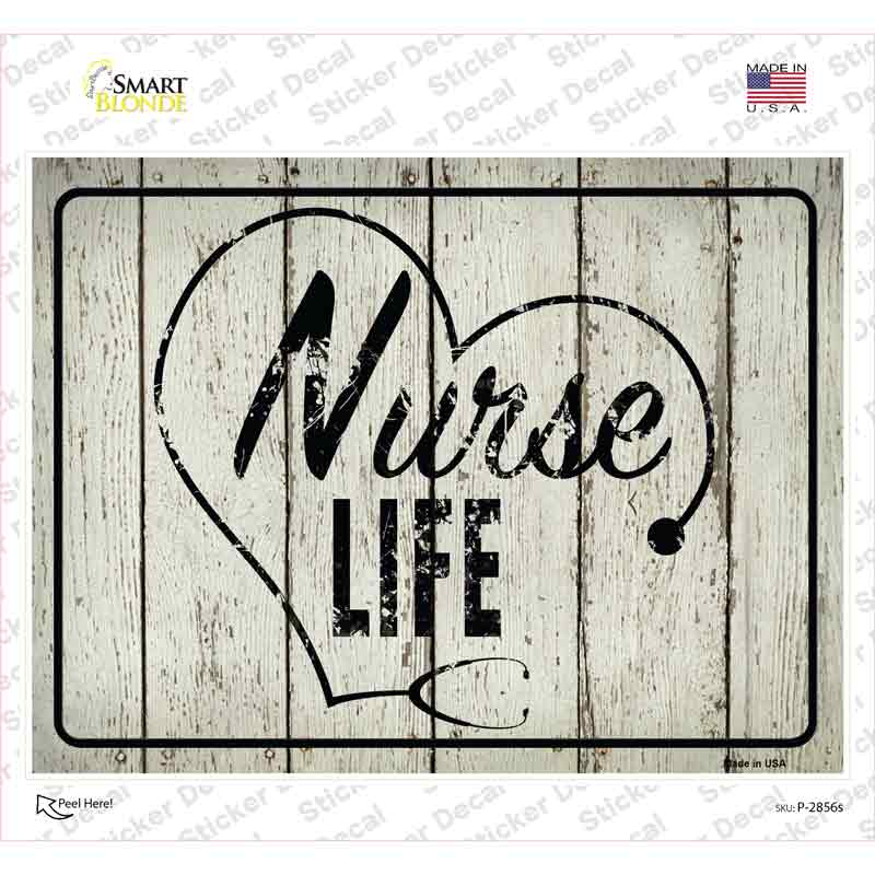 P-2856s-M Nurse Life Novelty Rectangle Sticker Decal - Medium