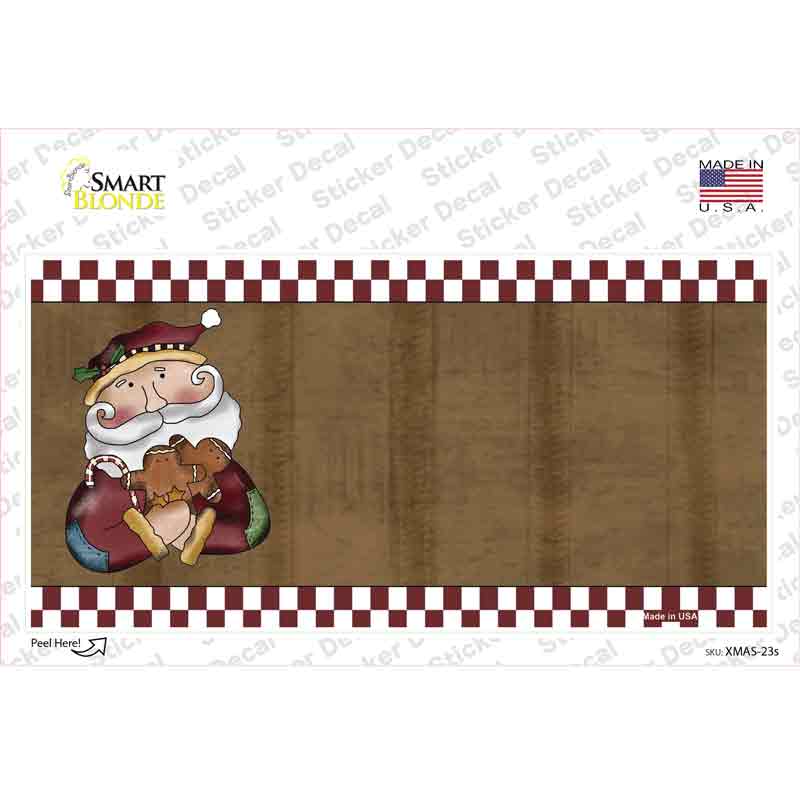 XMAS-23s-M Santa Offset Novelty Sticker Decal - Medium