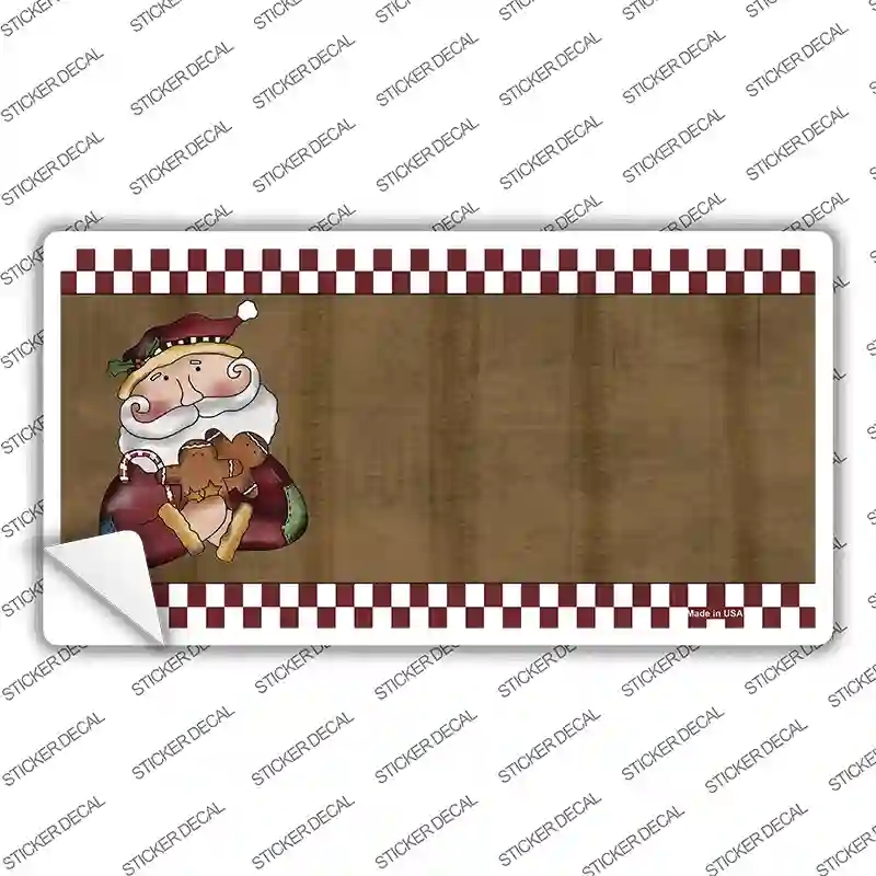 XMAS-23s-S Santa Offset Novelty Sticker Decal - Small