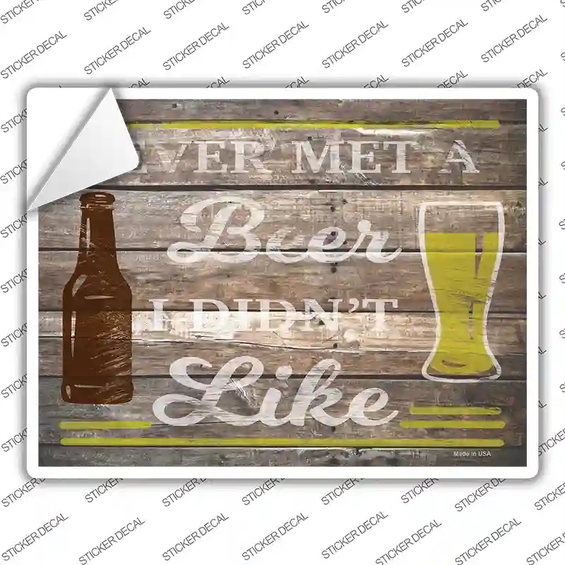 P-3594s-S Beer I Did Not Like Novelty Rectangle Sticker Decal - Small