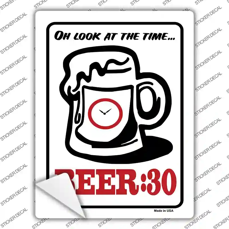 P-714s-S Beer 30 Novelty Rectangle Sticker Decal - Small