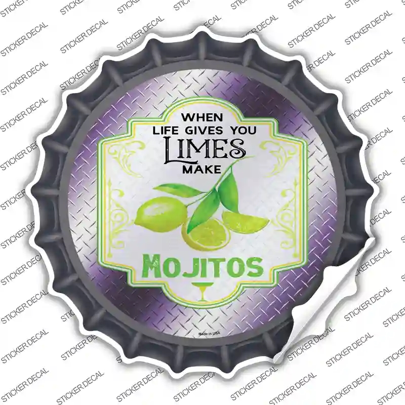 BC-1648s-S Make Mojitos Purple Novelty Bottle Cap Sticker Decal - Small