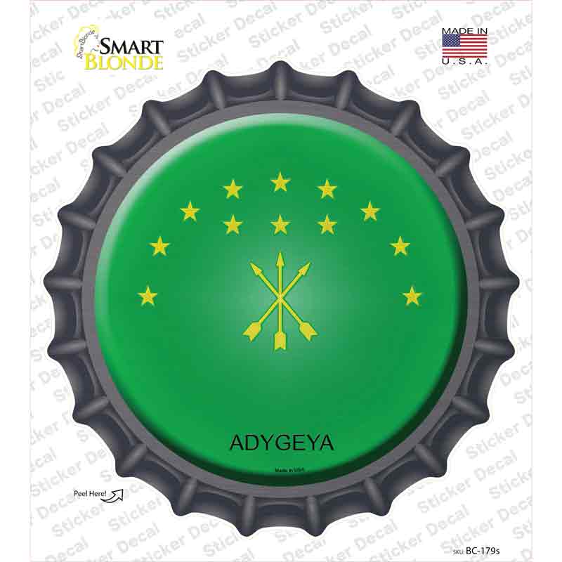 BC-179s-M Adygea Country Novelty Bottle Cap Sticker Decal - Medium