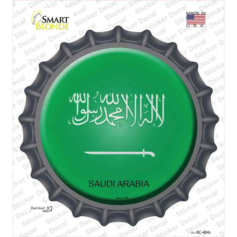BC-404s-M Saudi Arabia Country Novelty Bottle Cap Sticker Decal - Medium