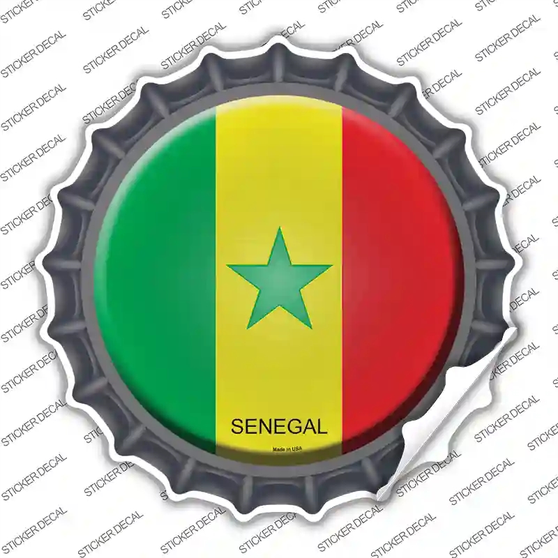 BC-407s-XL Senegal Country Novelty Bottle Cap Sticker Decal - Extra Large