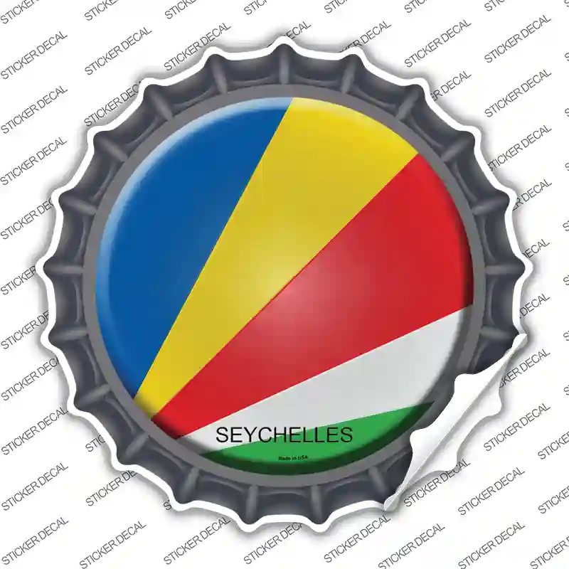 BC-410s-L Seychelles Country Novelty Bottle Cap Sticker Decal - Large