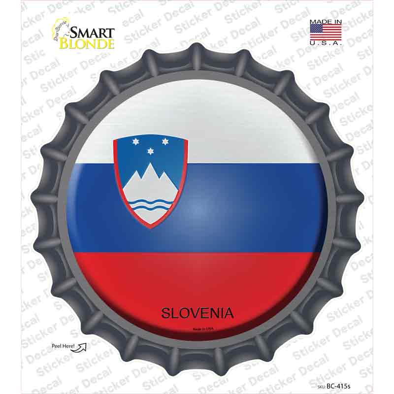 BC-415s-M Slovenia Country Novelty Bottle Cap Sticker Decal - Medium