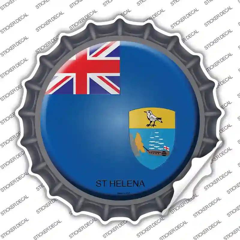 BC-424s-S St Helena Country Novelty Bottle Cap Sticker Decal - Small