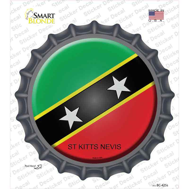 BC-425s-M St Kitts Nevis Country Novelty Bottle Cap Sticker Decal - Medium
