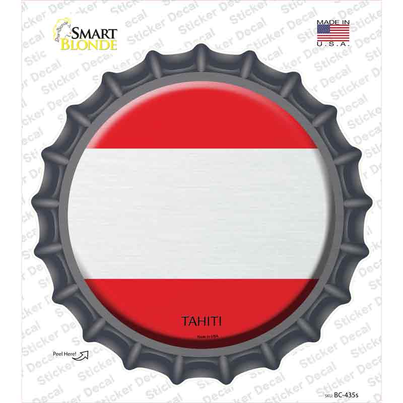 BC-435s-M Tahiti Country Novelty Bottle Cap Sticker Decal - Medium