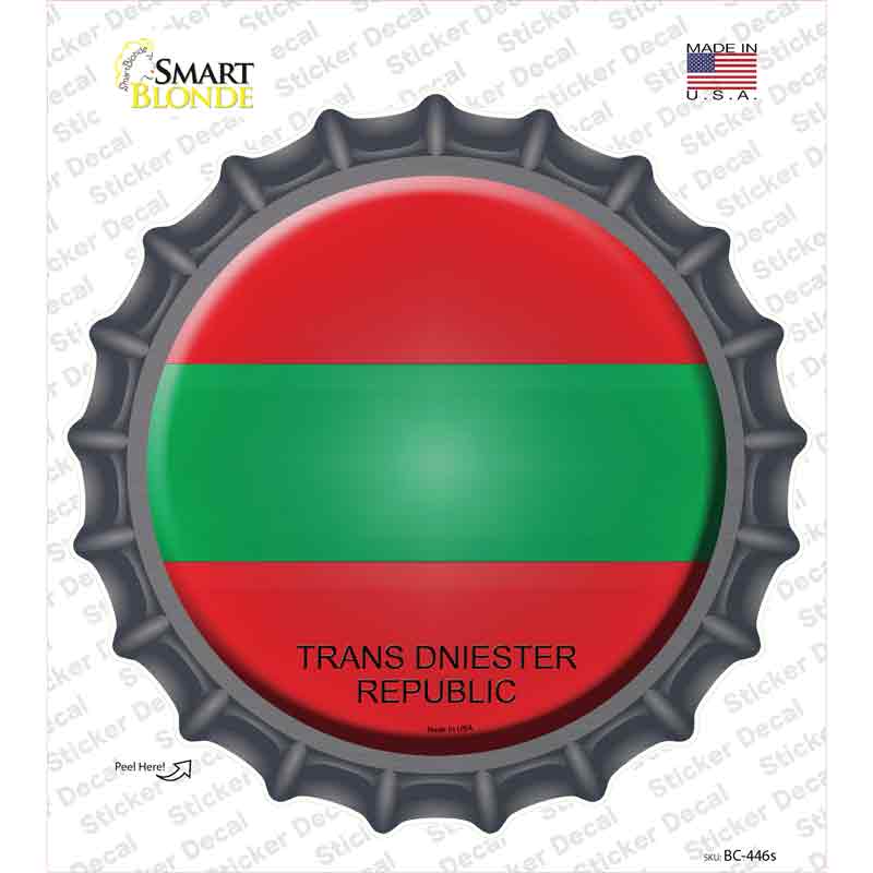BC-446s-M Trans Dniester Republic Novelty Bottle Cap Sticker Decal - Medium