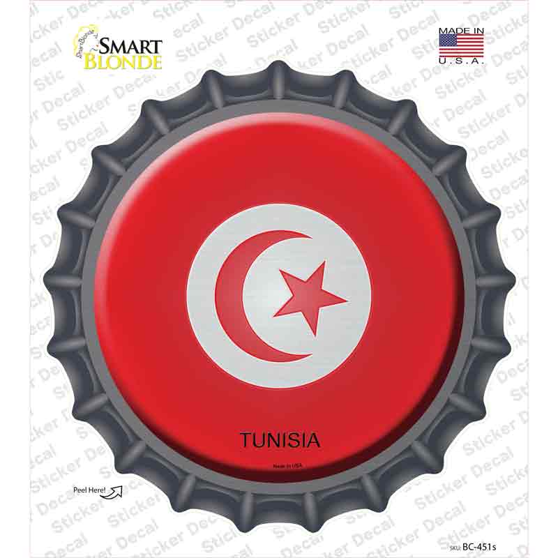 BC-451s-M Tunisia Country Novelty Bottle Cap Sticker Decal - Medium