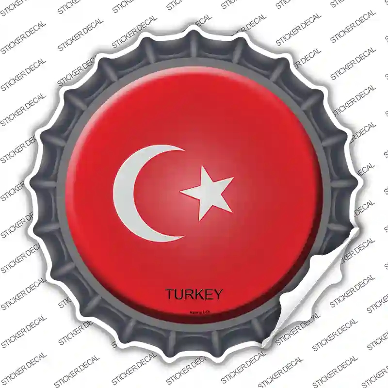 BC-452s-L Turkey Country Novelty Bottle Cap Sticker Decal - Large