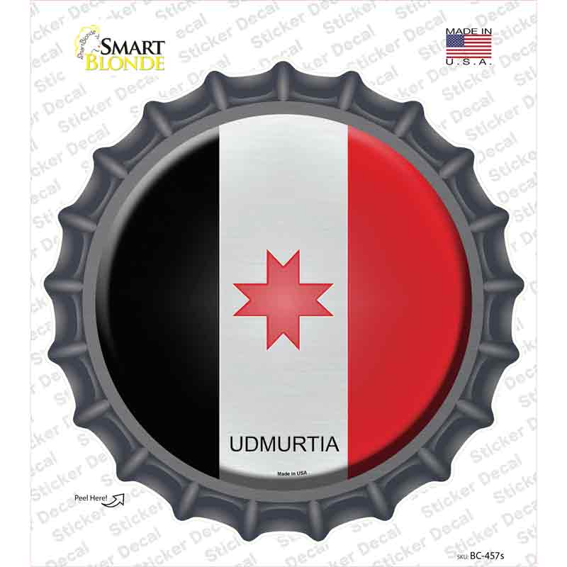 BC-457s-M Udmurtia Country Novelty Bottle Cap Sticker Decal - Medium