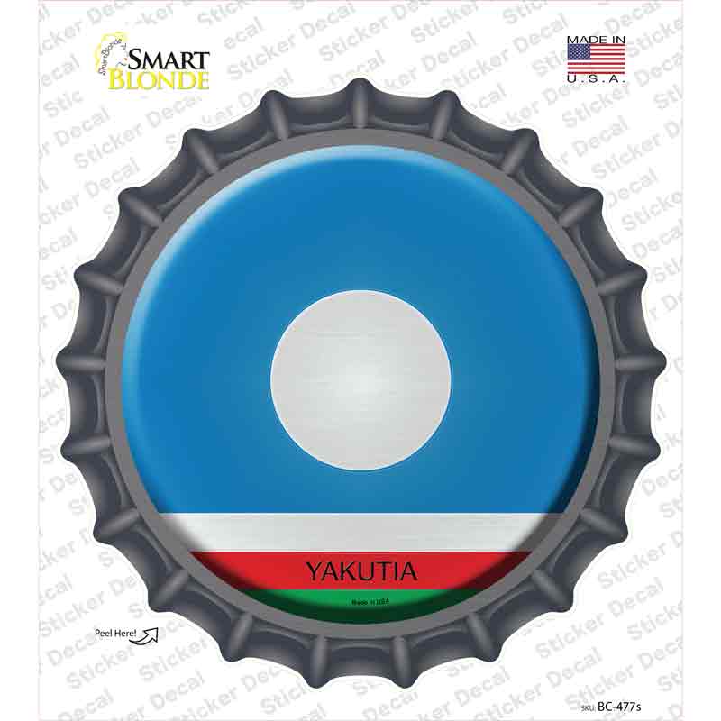 BC-477s-M Yakutia Country Novelty Bottle Cap Sticker Decal - Medium