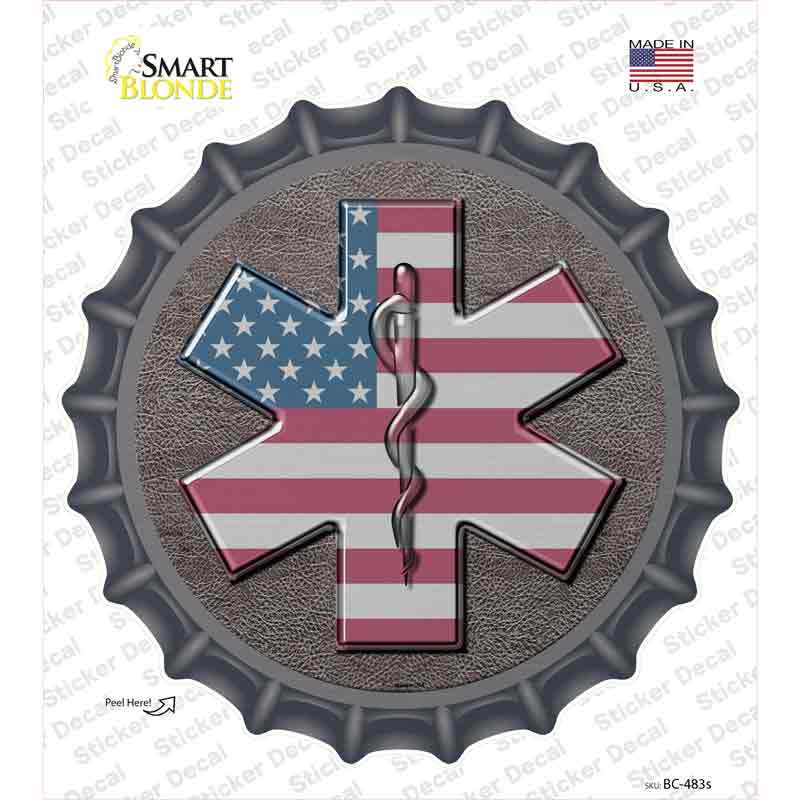 BC-483s-M Medical Cross Novelty Bottle Cap Sticker Decal - Medium