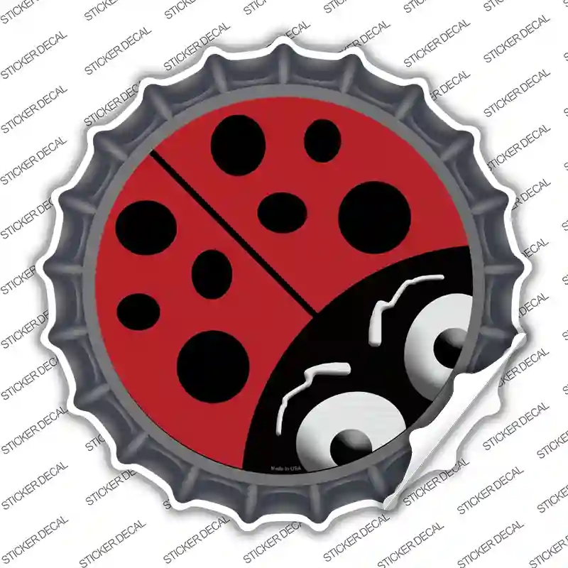 BC-531s-L Lady Bug Novelty Bottle Cap Sticker Decal - Large