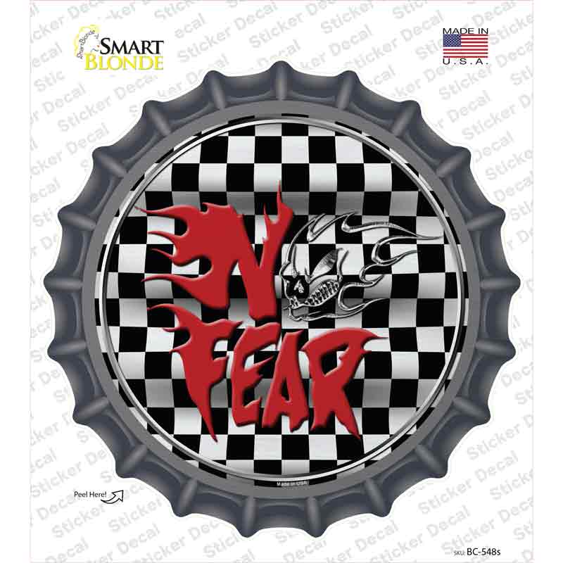 BC-548s-M No Fear Novelty Bottle Cap Sticker Decal - Medium
