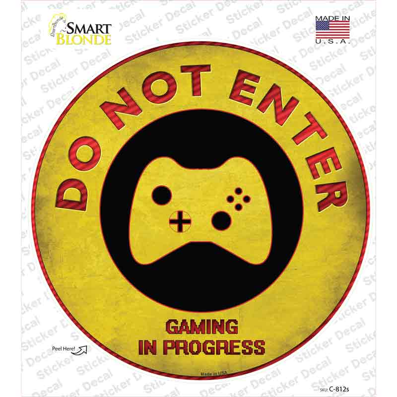 C-812s-M Do Not Enter Xbox Novelty Circle Sticker Decal - Medium