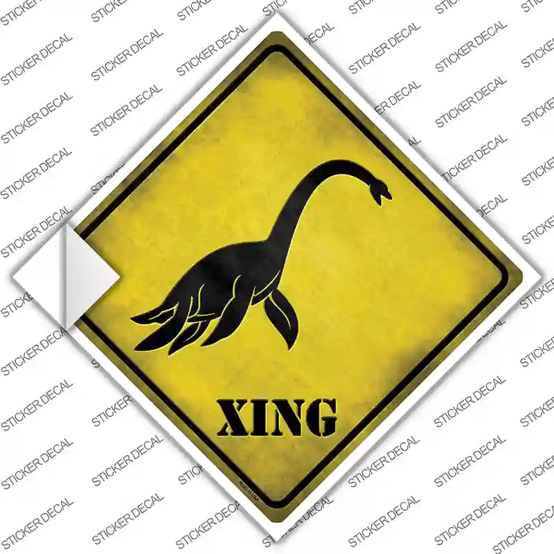 CX-039s-S Sea Monster Xing Novelty Diamond Sticker Decal - Small