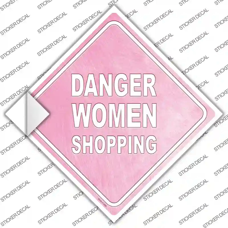 CX-367s-L Danger Women Shopping Novelty Diamond Sticker Decal - Large