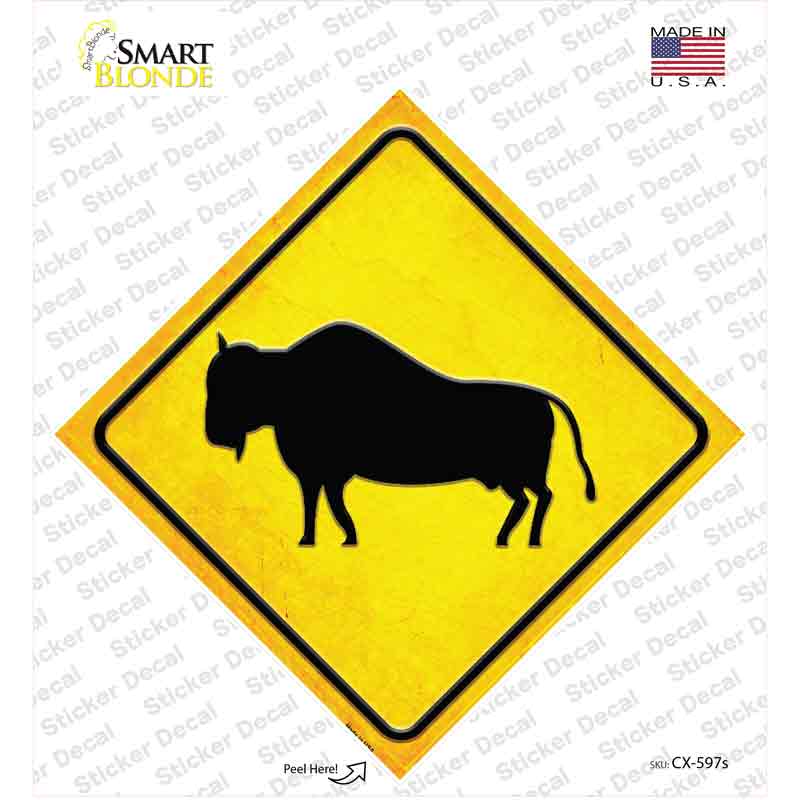CX-597s-M Buffalo Novelty Diamond Sticker Decal - Medium