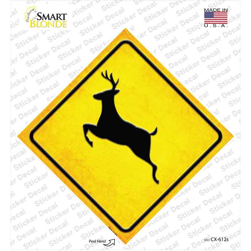 CX-612s-M Deer Novelty Diamond Sticker Decal - Medium
