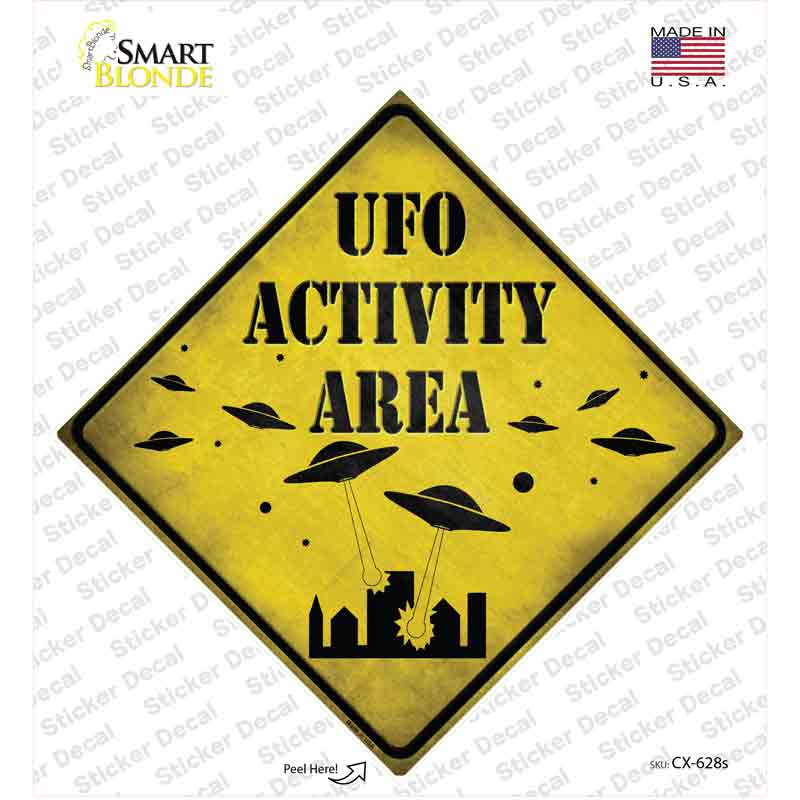 CX-628s-M UFO Activity Area Novelty Diamond Sticker Decal - Medium