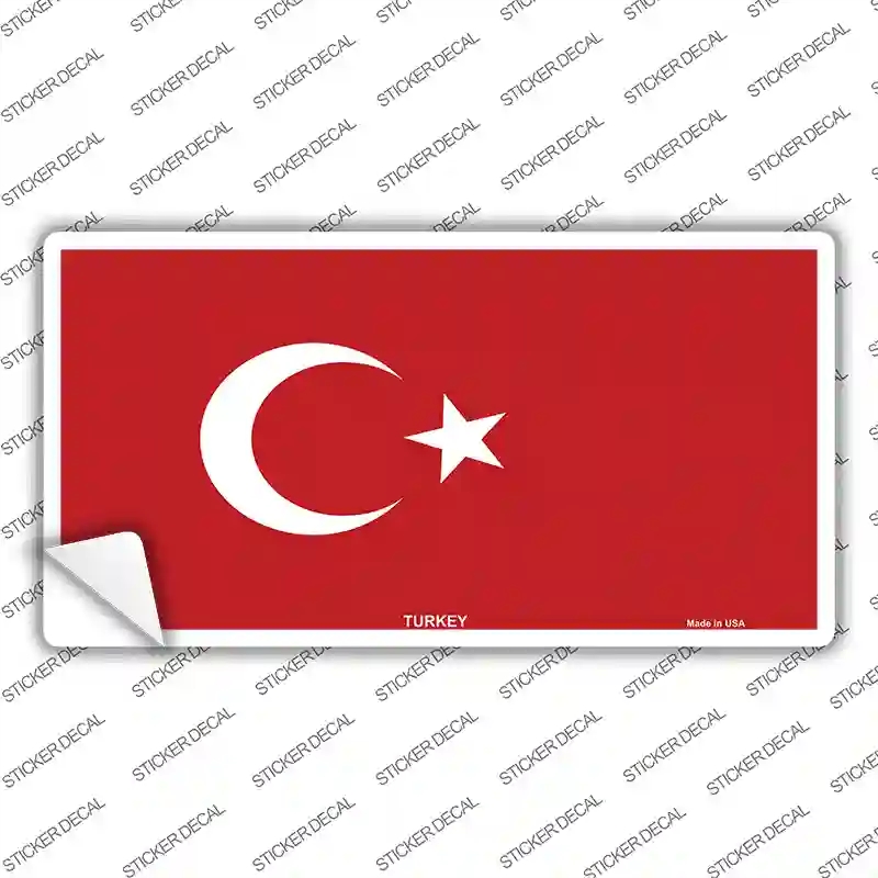 LP-4163s-XL Turkey Flag Novelty Sticker Decal - Extra Large