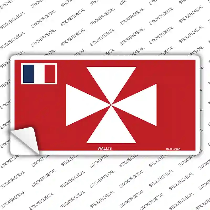 LP-4177s-XL Wallis Flag Novelty Sticker Decal - Extra Large