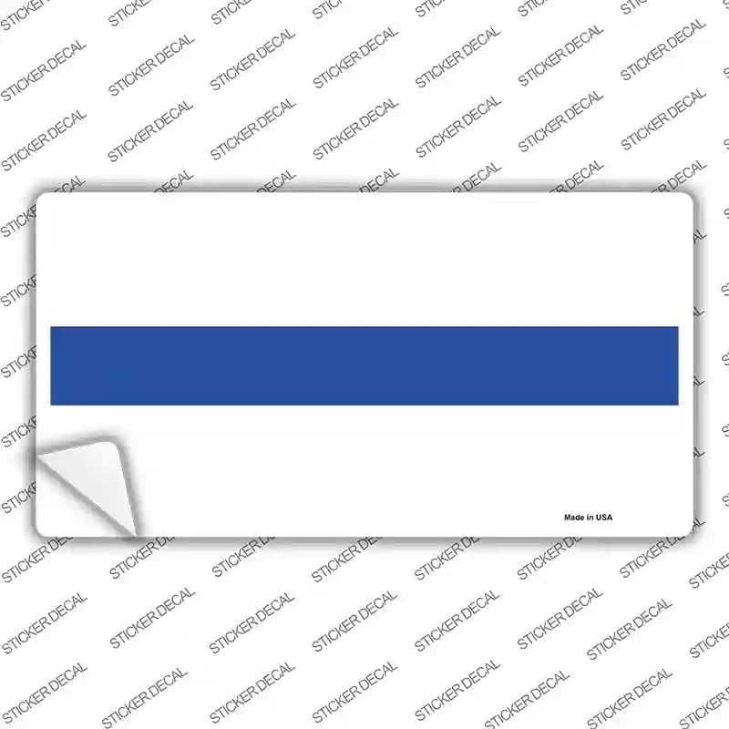 LP-4219s-S Thin Blue Line White Novelty Sticker Decal - Small