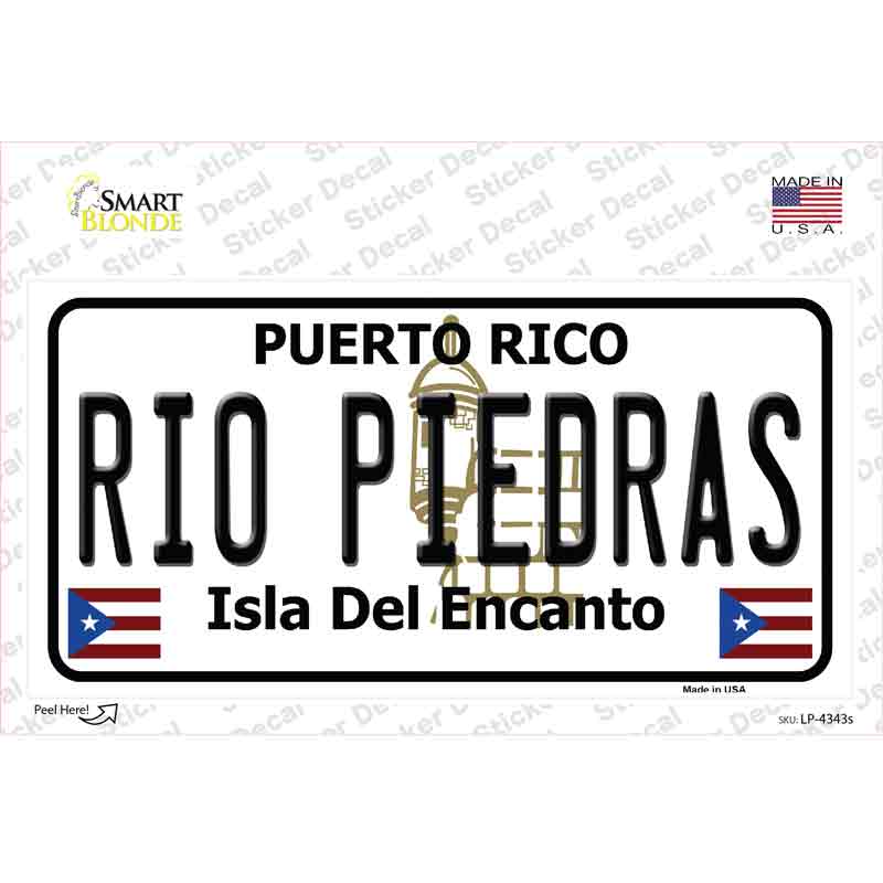 LP-4343s-M Rio Piedra Puerto Rico Novelty Sticker Decal - Medium