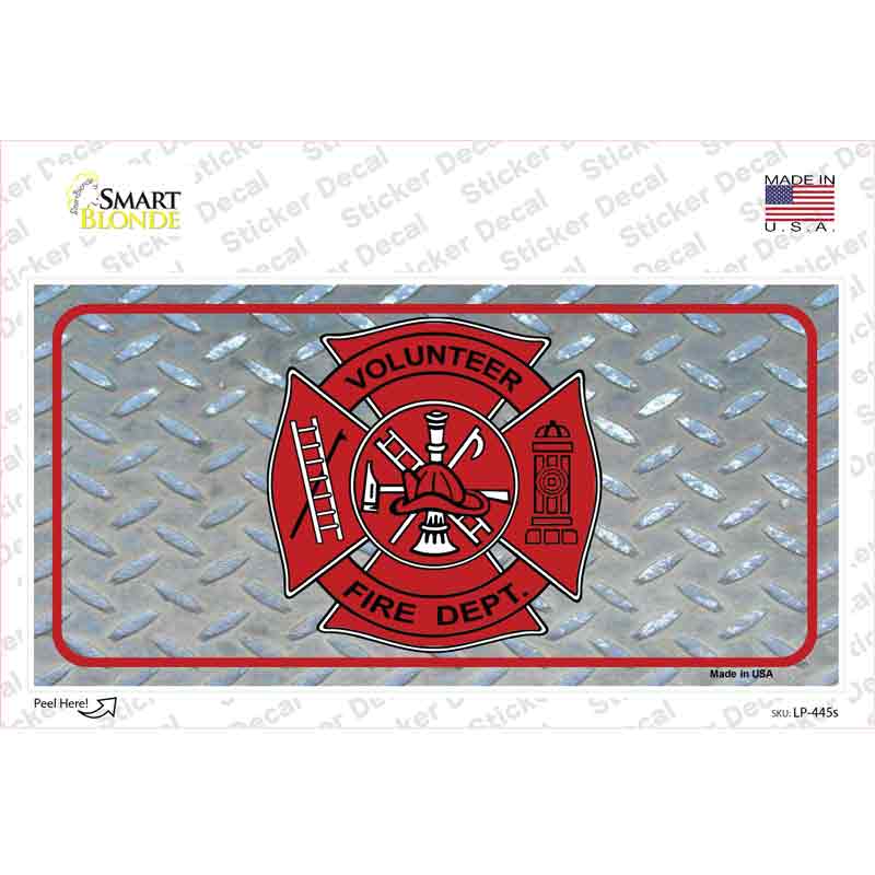 LP-445s-M Volunteer Fire Dept Novelty Sticker Decal - Medium
