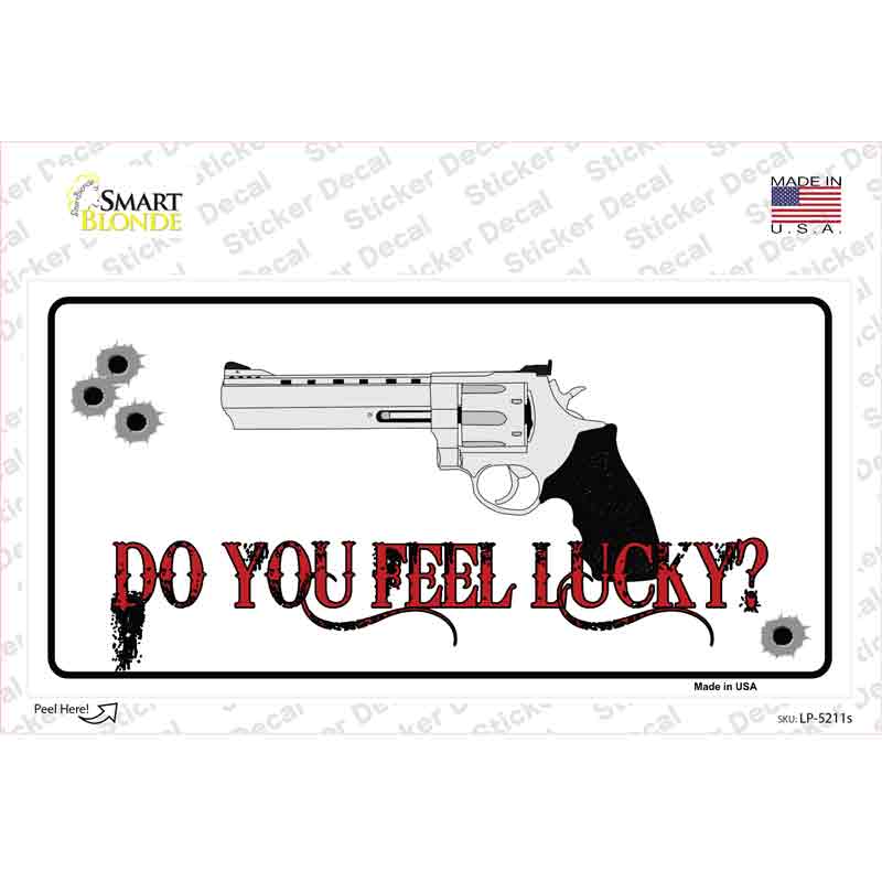 LP-5211s-M Do You Feel Lucky Novelty Sticker Decal - Medium