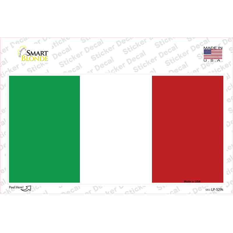 LP-529s-M Italy Flag Novelty Sticker Decal - Medium