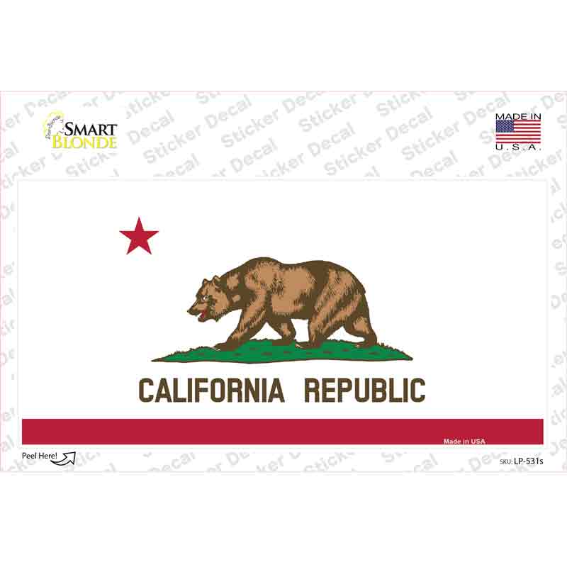 LP-531s-M California State Flag Novelty Sticker Decal - Medium