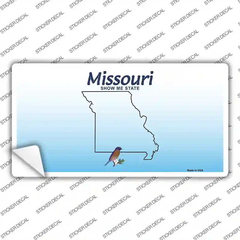 LP-5331s-L Missouri State Background Novelty Sticker Decal - Large
