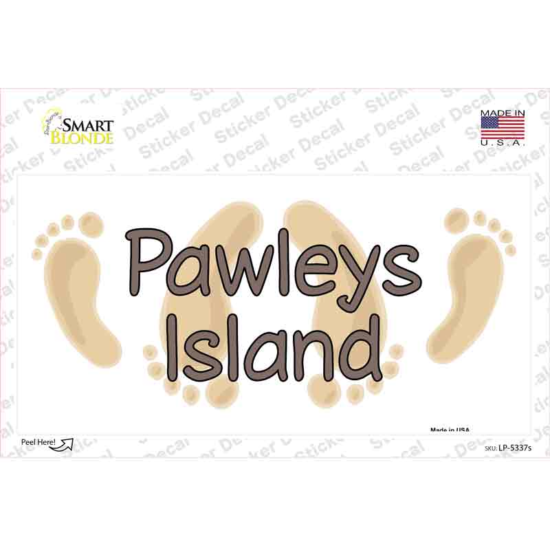 LP-5337s-M Pawleys Island Foots Novelty Sticker Decal - Medium