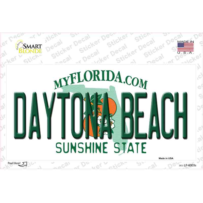 LP-6003s-M Daytona Beach Florida Novelty Sticker Decal - Medium