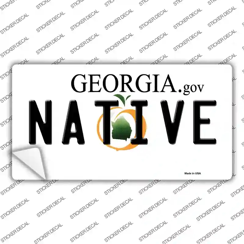 LP-6158s-XL Native Georgia Novelty Sticker Decal - Extra Large