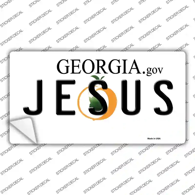 LP-6167s-S Jesus Georgia Novelty Sticker Decal - Small