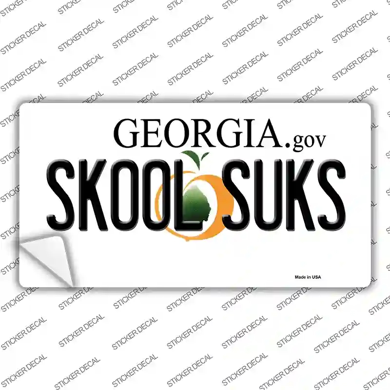 LP-6170s-L Skool Suks Georgia Novelty Sticker Decal - Large
