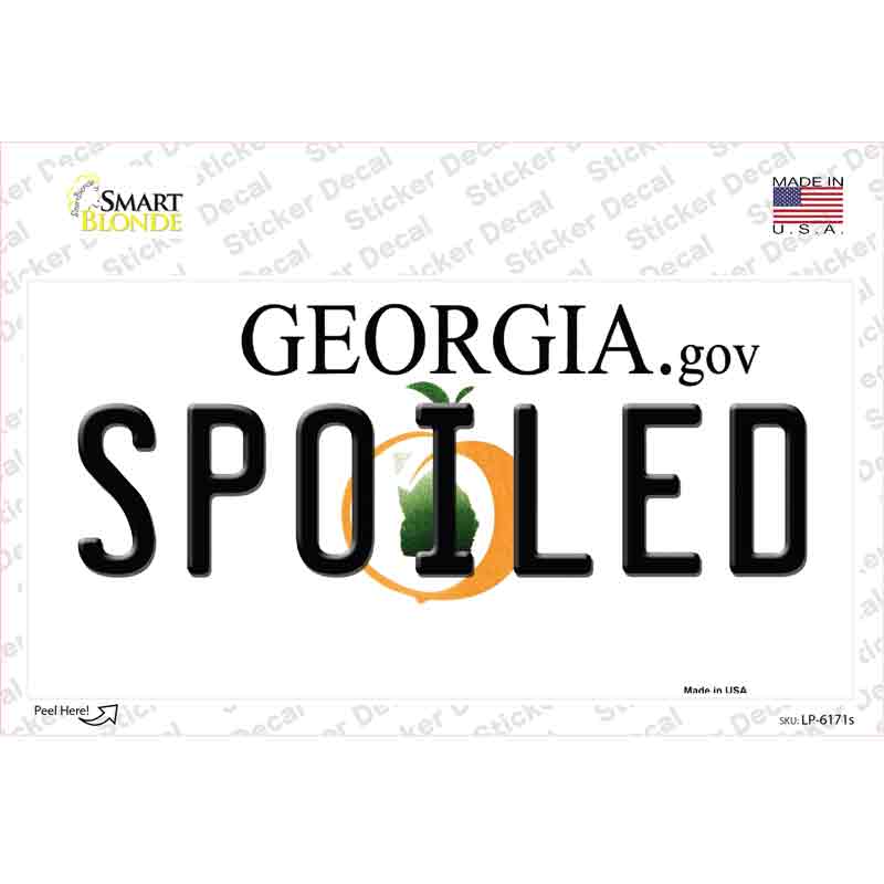 LP-6171s-M Spoiled Georgia Novelty Sticker Decal - Medium