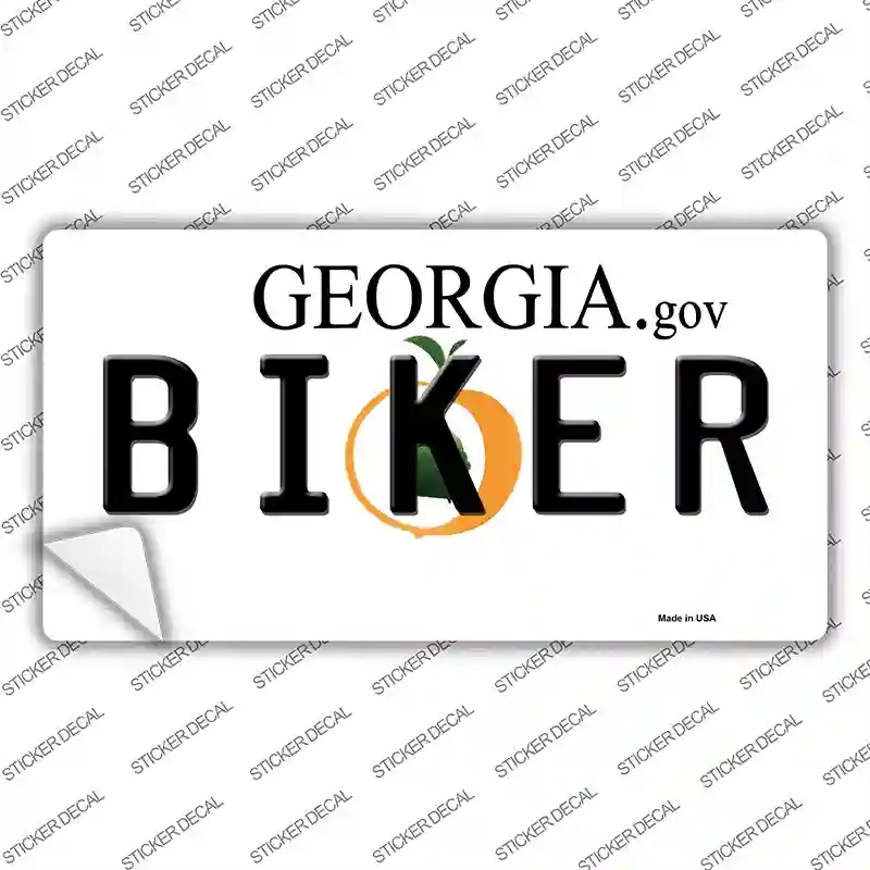 LP-6172s-S Biker Georgia Novelty Sticker Decal - Small