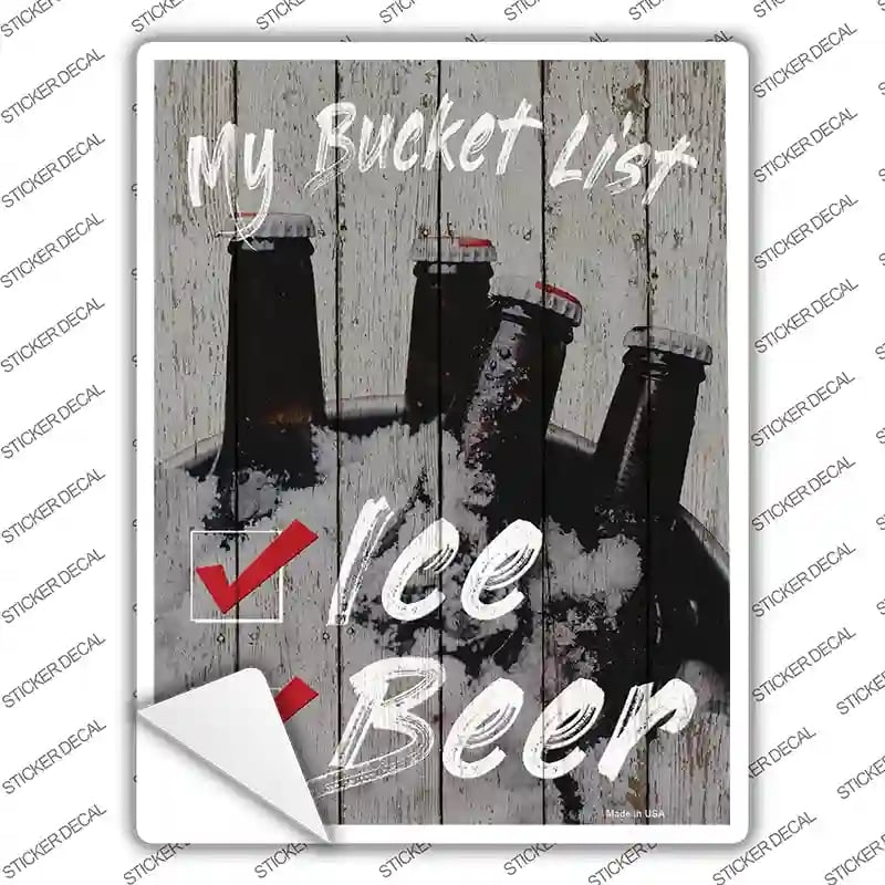 P-2984s-S My Bucket List Novelty Rectangle Sticker Decal - Small