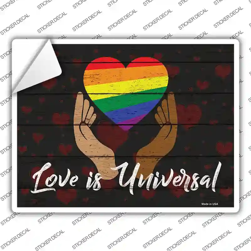 P-2999s-L Love is Universal Novelty Rectangle Sticker Decal - Large