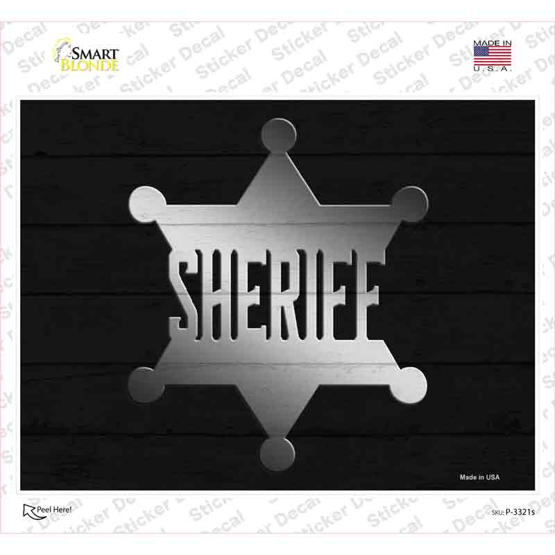P-3321s-M Sheriff decal Novelty Rectangle Sticker Decal - Medium